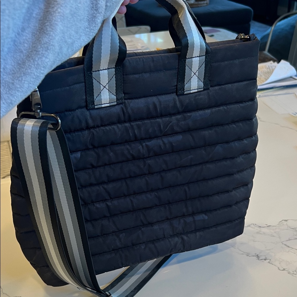 THINK ROYLN Black Quilted Laptop Bag